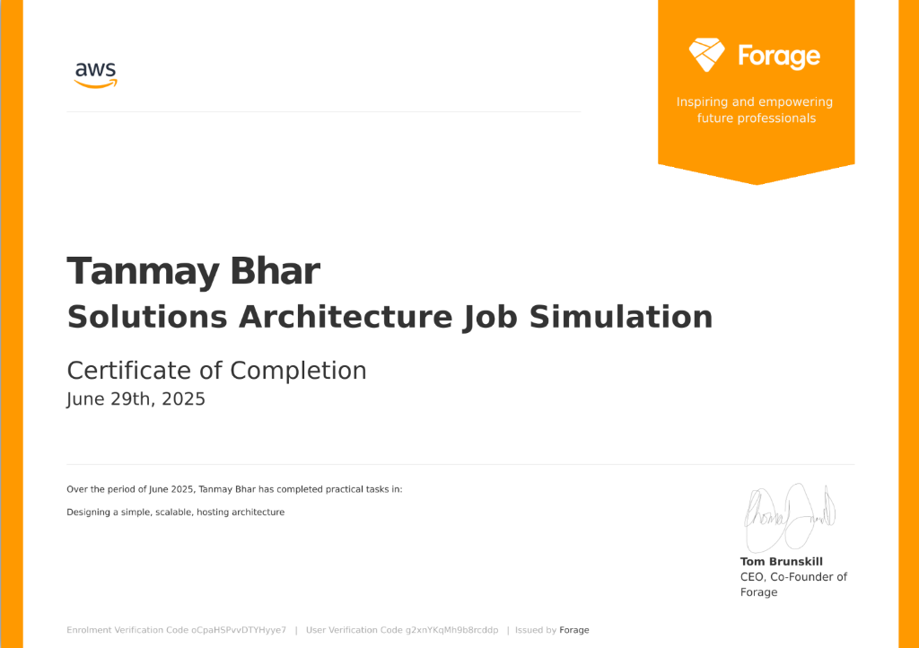 AWS Solutions Architecture Simulation